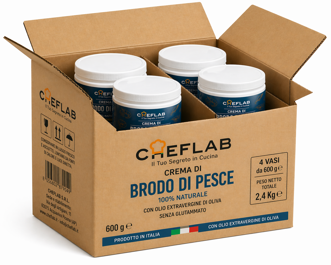 Cartone da 4 pz da 600 g 