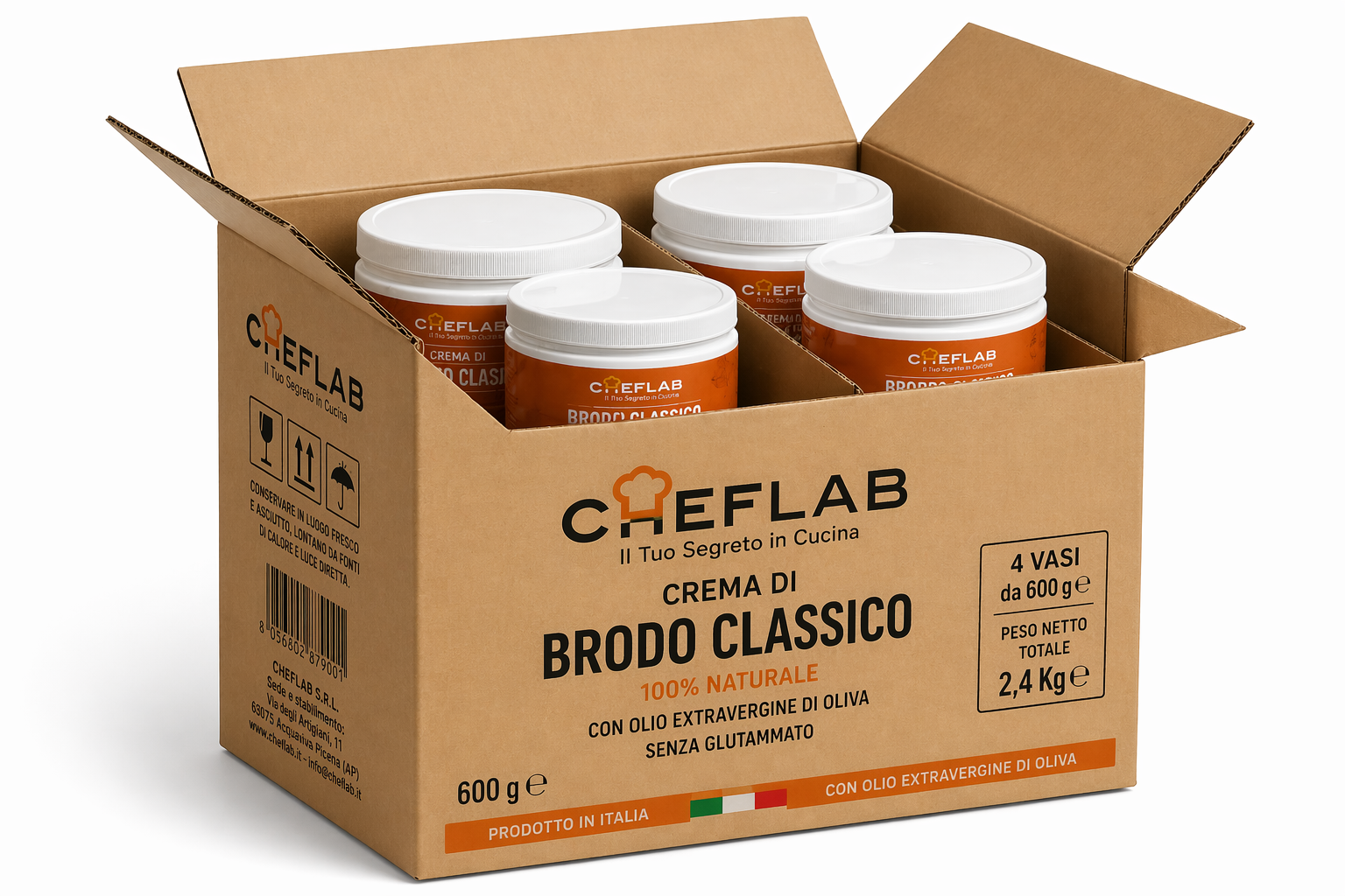 Cartone da 4 pz da 600 g 