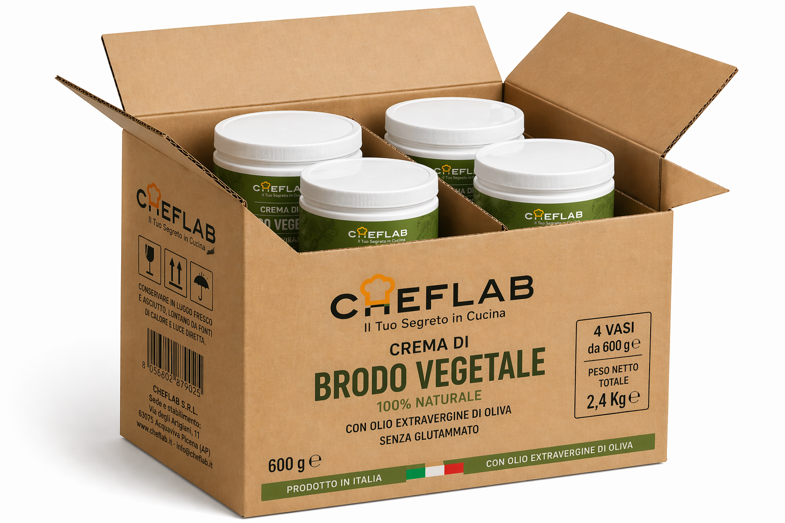 Cartone da 4 pz da 600 g 